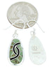 Sterling Silver Turquoise Inlay Hook Dangle Earrings AX23492